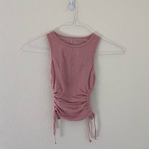 Pink Tank Top with Adjustable Sides